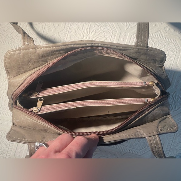 Vintage Durabuilt Vancouver Canada Grey Leather Hand Bag - Picture 8 of 16